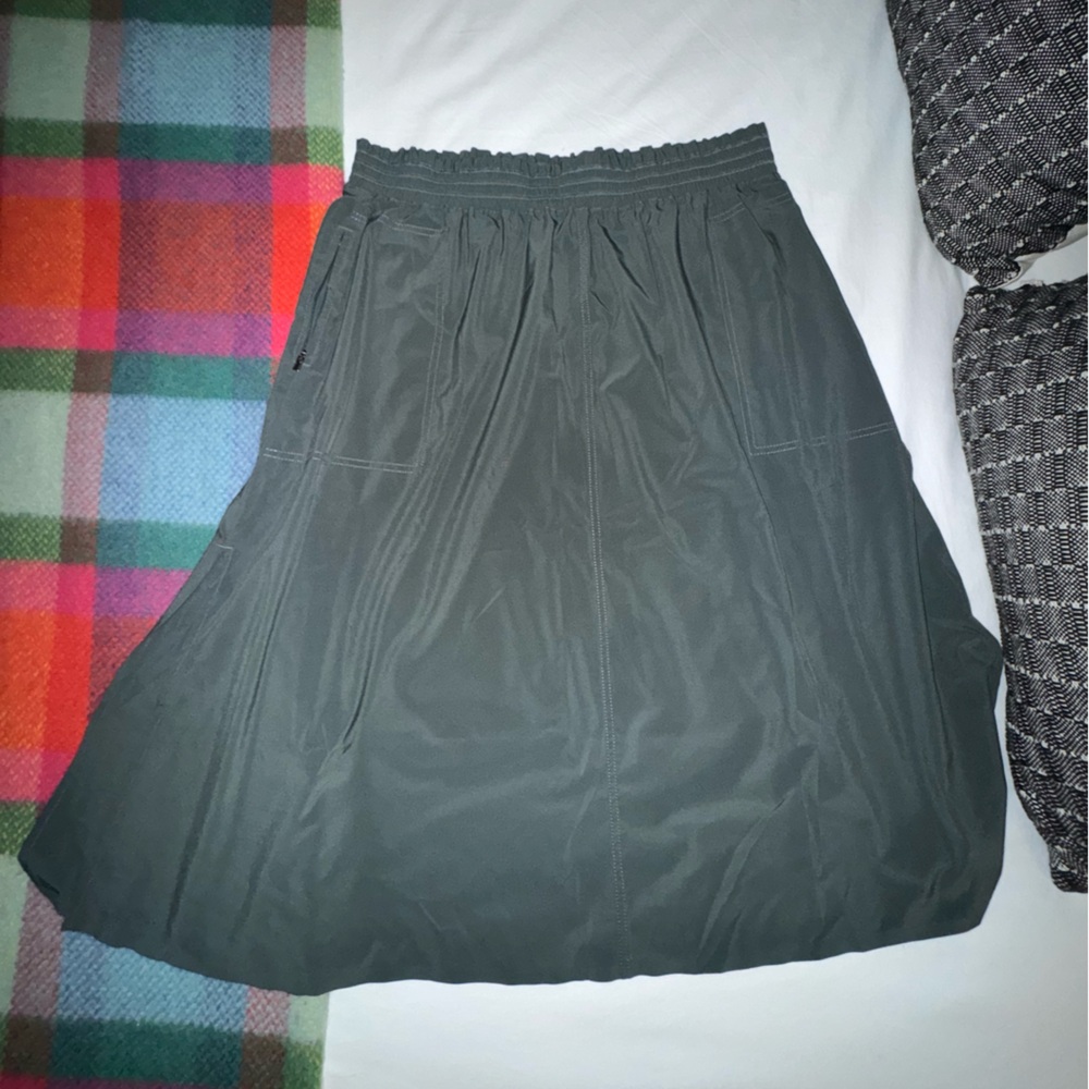 Pale Green Athleta Midi Skirt